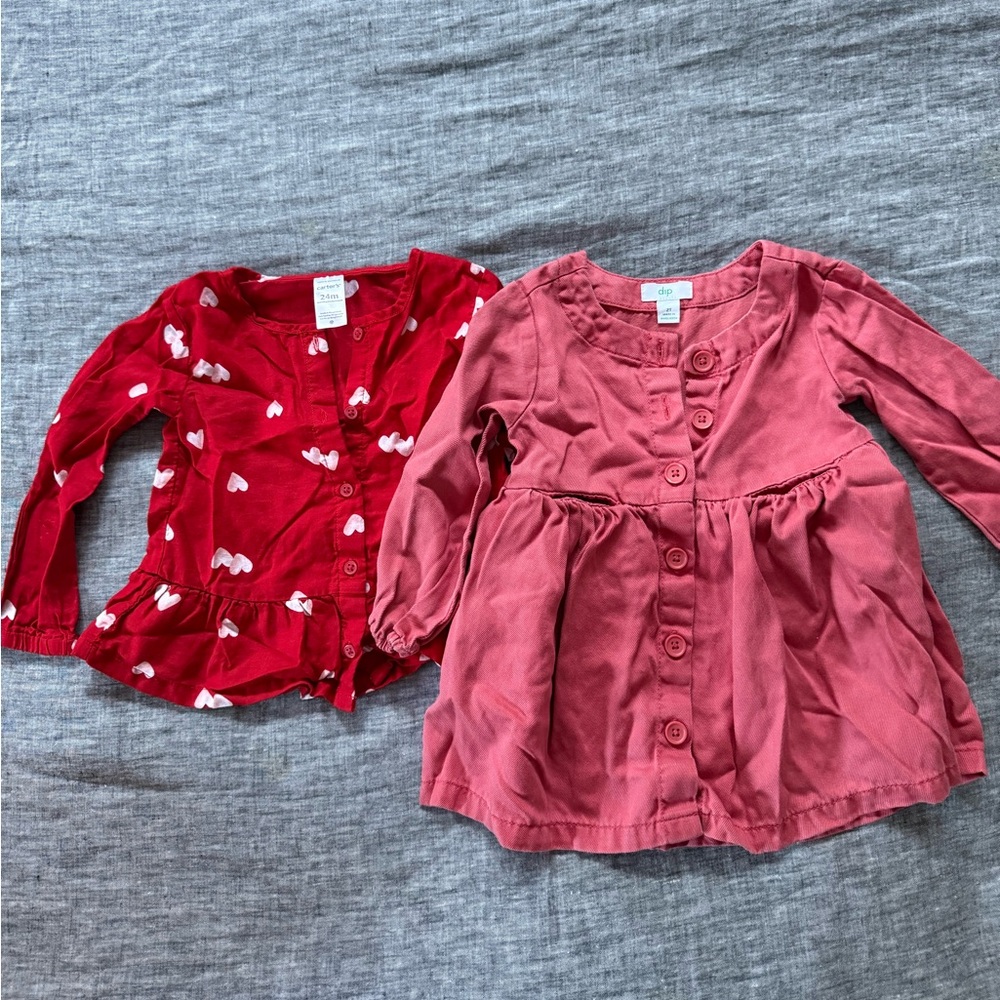 Red and pink toddler girl bundle, 24m